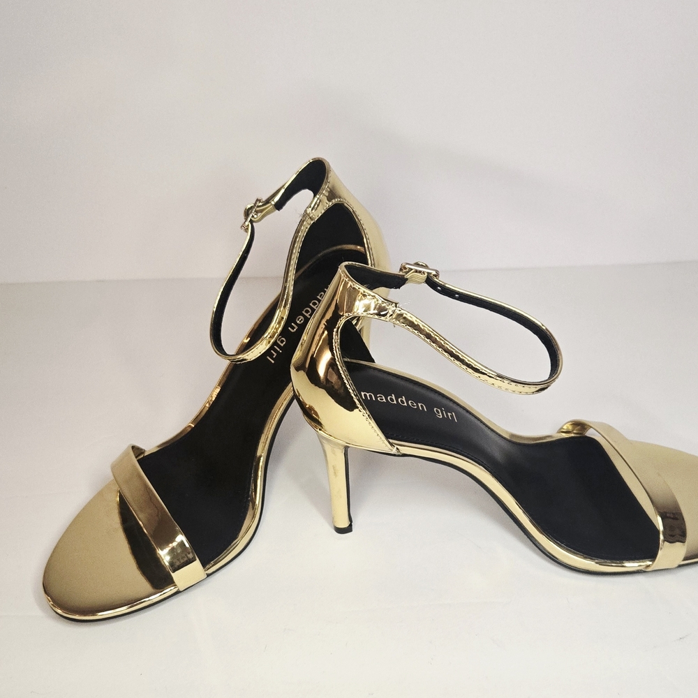 Madden Girl Gold Strappy Heels